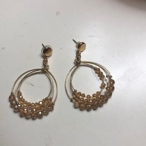 Rose gold and gold hoop earrings